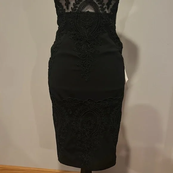 Lulu's Black Lace See Through Bodycon Dress - Picture 2 of 10